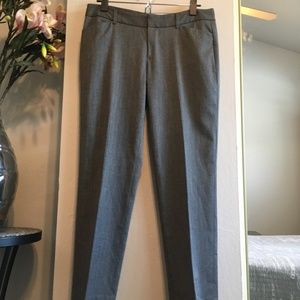 GAP slim cropped charcoal gray herringbone pants